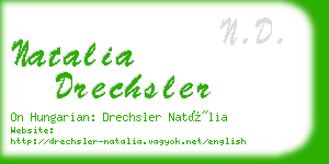 natalia drechsler business card